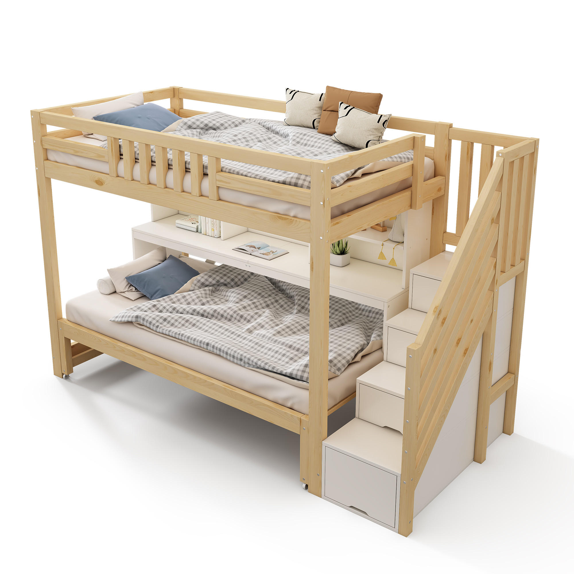 ComfortXL Etagenbett Eiche 90x200 cm