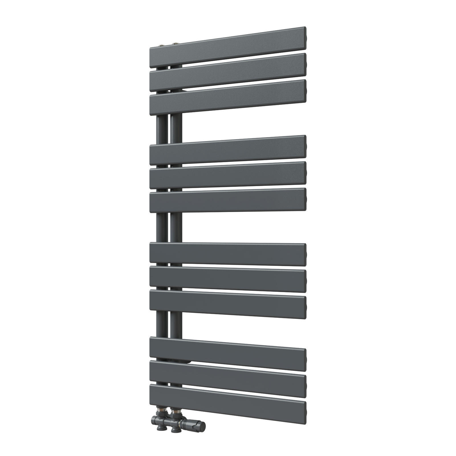 HEIZKÖRPER 104,1/50 cm Anthrazit Warmwasser aus Stahl 555 W mit Mittelanschluss G1/2" - Anthrazit, Metall (50/104.1/5.9cm) - S'AFIELINA