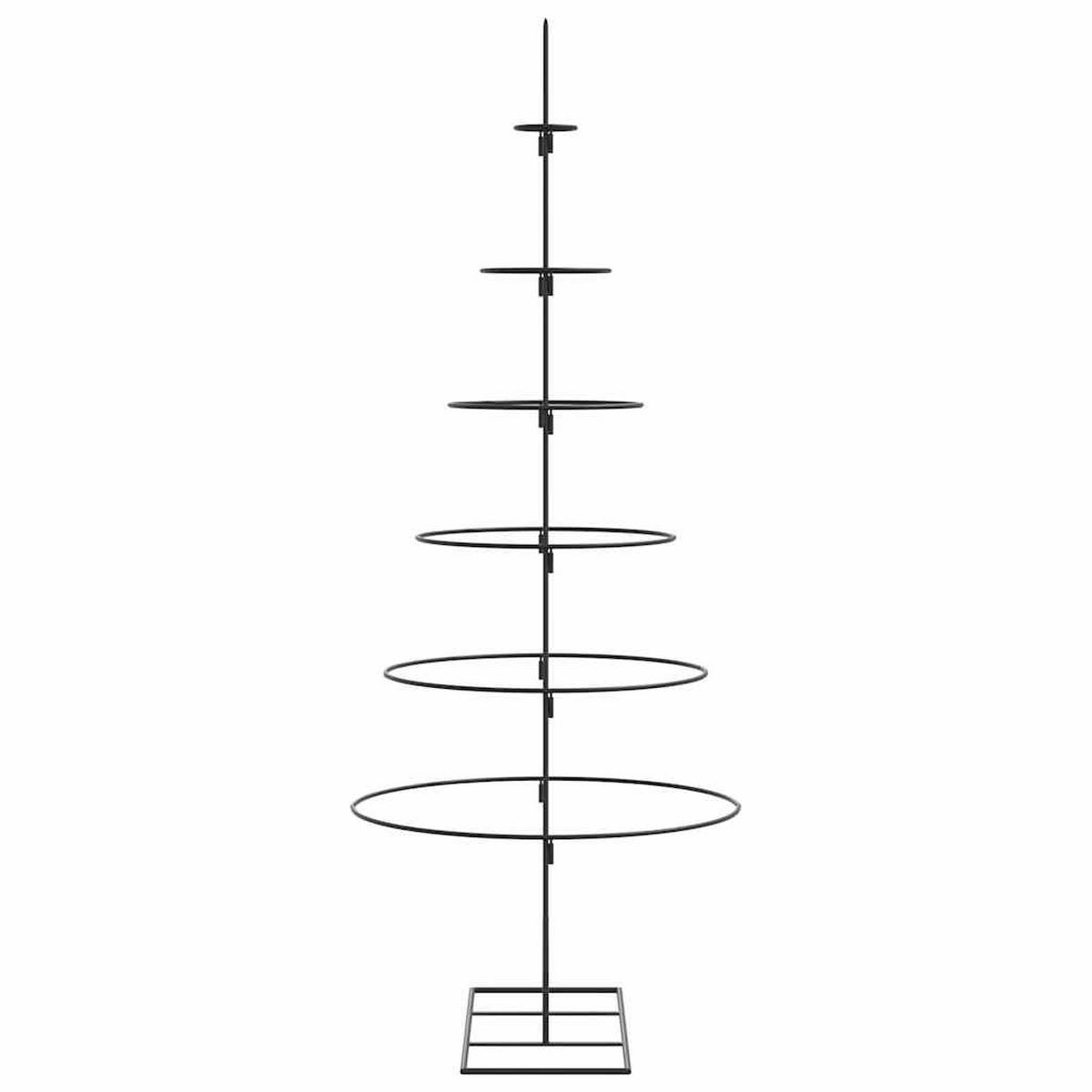 WEIHNACHTSBAUM Metall 65/60/150 Cm Schwarz Stahl - Schwarz, Metall (150cm) - vidaXL