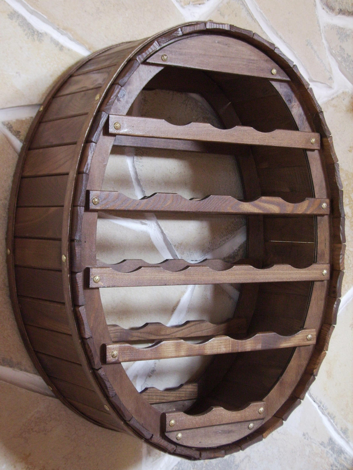 WEINREGAL Holz für 18 Flaschen Braun - Braun, Holz (53/68/24cm) - DanDiBo