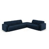 ECKSOFA rechts Molino aus Boucle dunkelblau 6 Sitzplätze - Dunkelblau, Textil (250/315cm) - Micadoni