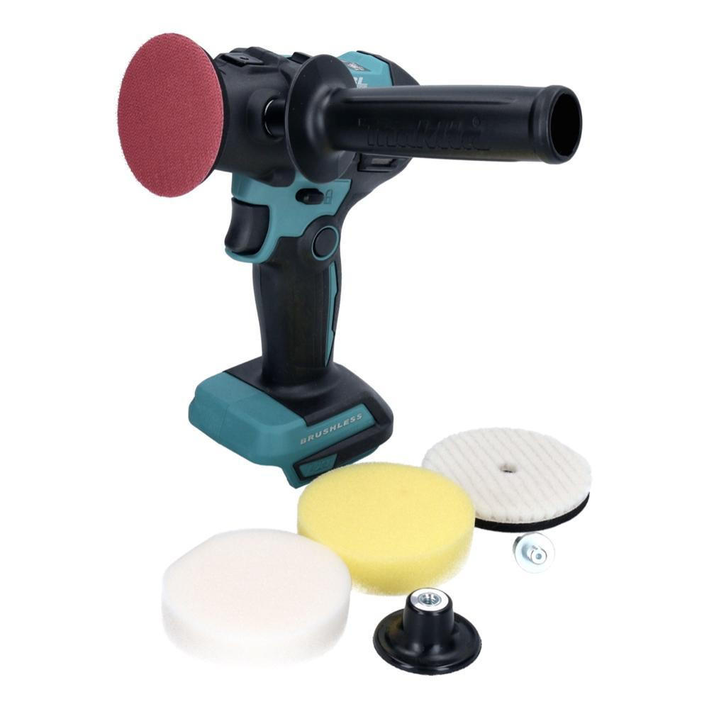 MAKITA DPV 300 Z Akku Schleifer Polierer 18 V 50 / 80 mm Brushless Solo - ohne Akku, ohne Ladegerät - Multicolor, Kunststoff (26/79/9cm) - Makita