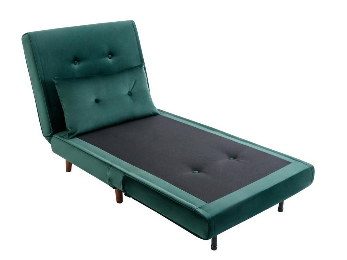 SESSEL mit Schlaffunktion - Samt - Tannengrün - URIBIA - Grün, Textil (91/81/77.5cm) - Vente-Unique