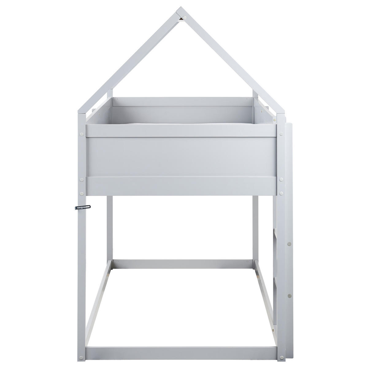 HALBHOCHBETT 90x200 cm Grau Dienne - Grau, Holz (90/200cm) - Beliani