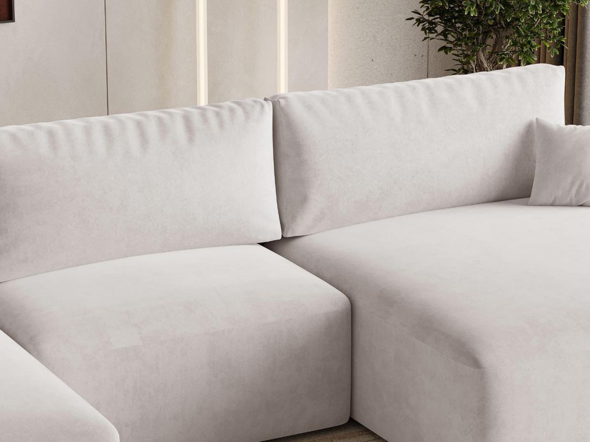 ECKSOFA U Serene Grau - Grau, Holz/Textil (391/145cm) - Graingold