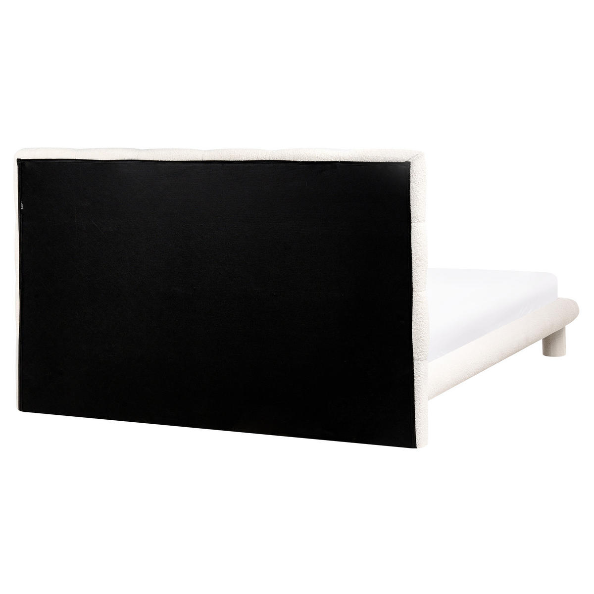 BETT mit Lattenrost 160/200 cm Cremeweiß Cressat - Weiß, Textil (160/200cm) - Beliani