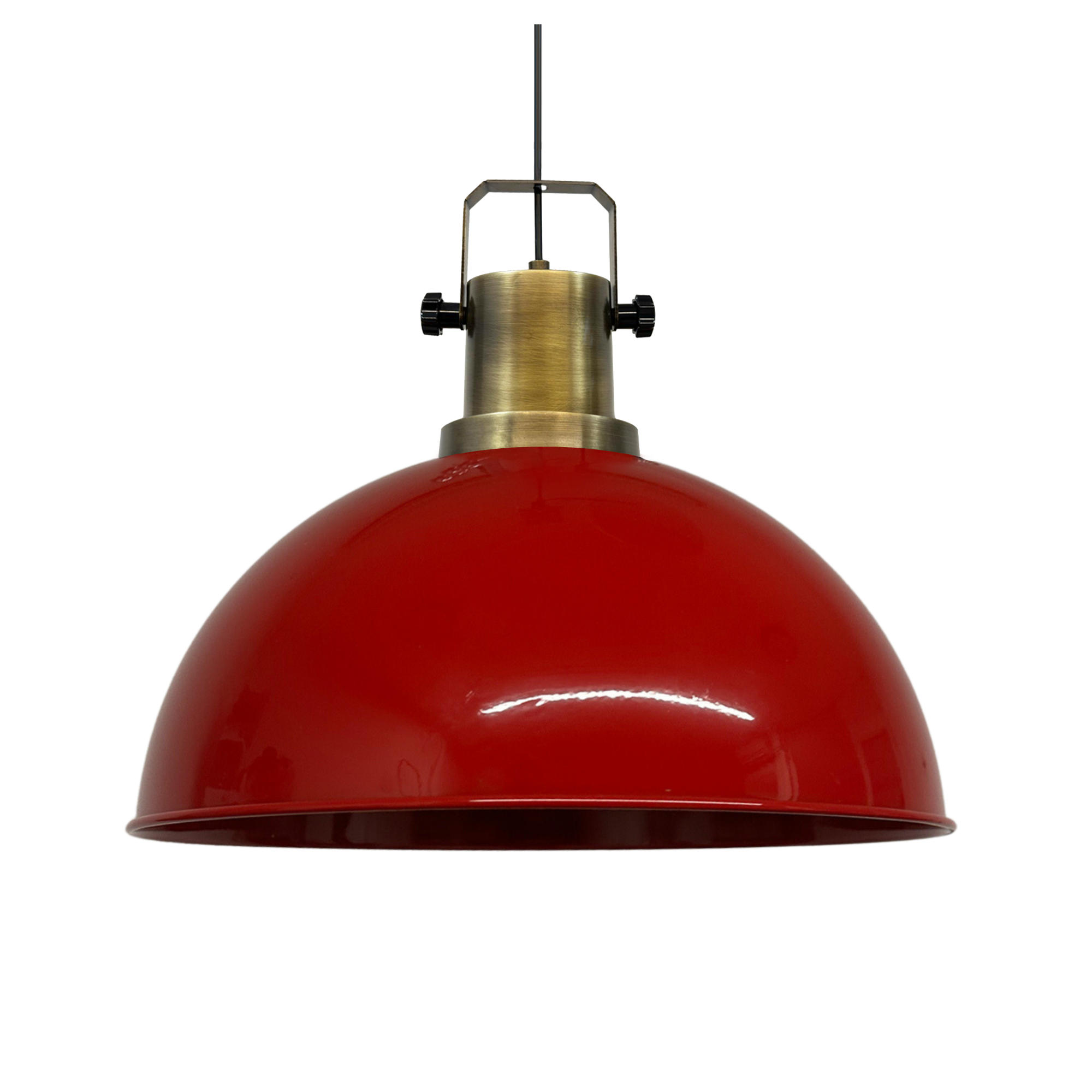 PENDELLEUCHTE Lipeo 40/23 - Silberfarben/Rot, Metall (40/23cm) - Bamyum