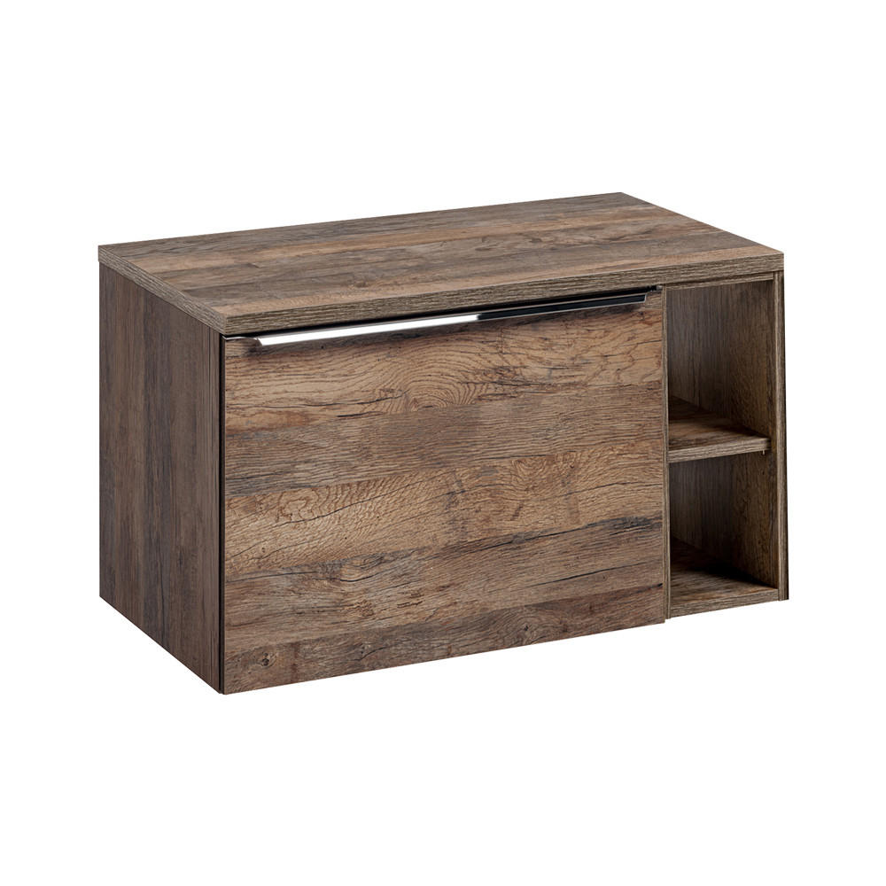 BADMÖBEL-SET TLG. Puebla-56 - Braun, Holzwerkstoff (80/49/46cm) - Lomado