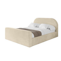 POLSTERBETT mit Bettkasten, Fußteil und Lattenrost, Boxbett mit Matratze H3/H4 - TIVON-Z 120x200 Beige - Ecru, Holzwerkstoff/Textil (120/200cm) - ALTDECOR