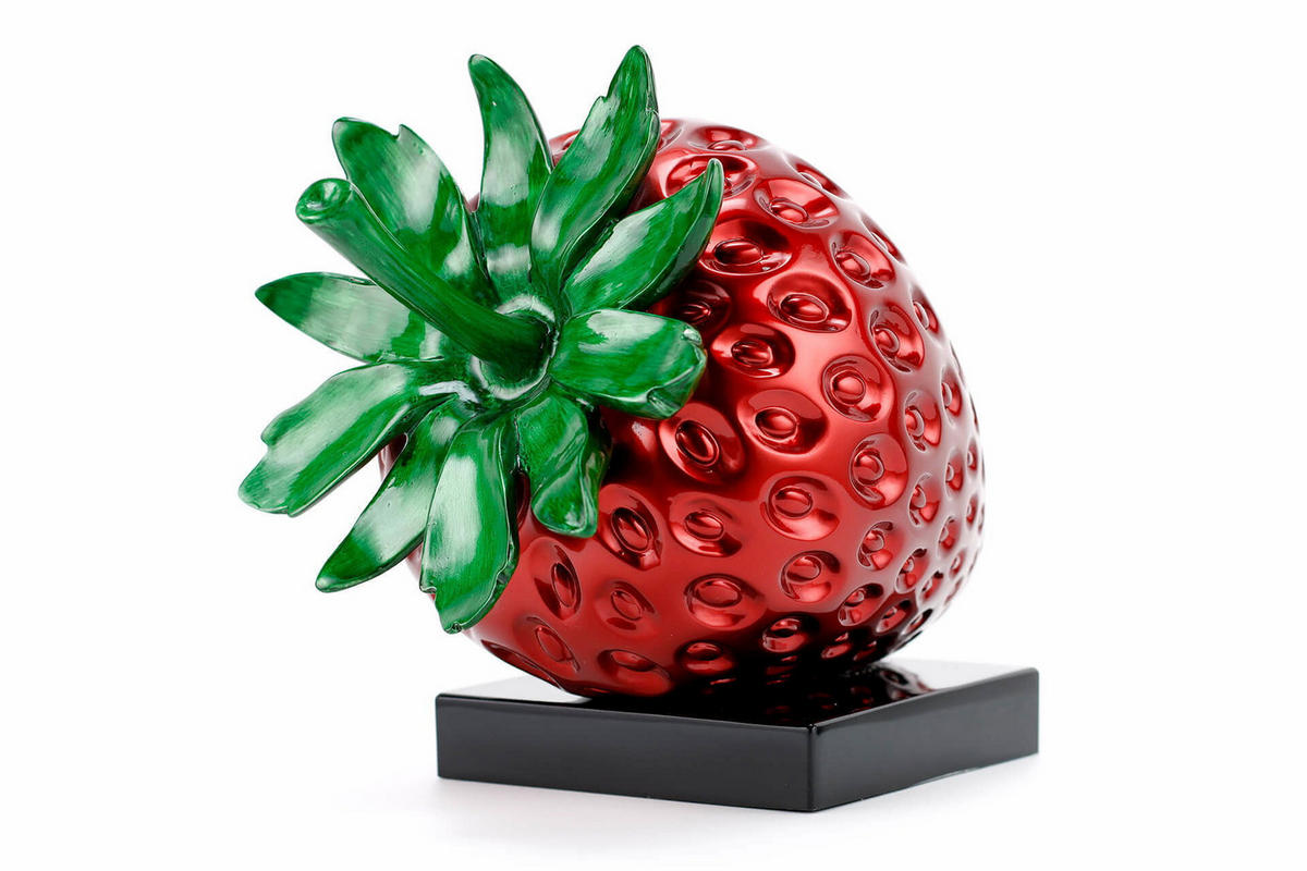 SKULPTUR Grün 26/20 cm - Rot/Grün, Stein (2.3/20/36cm) - KUNSTLOFT