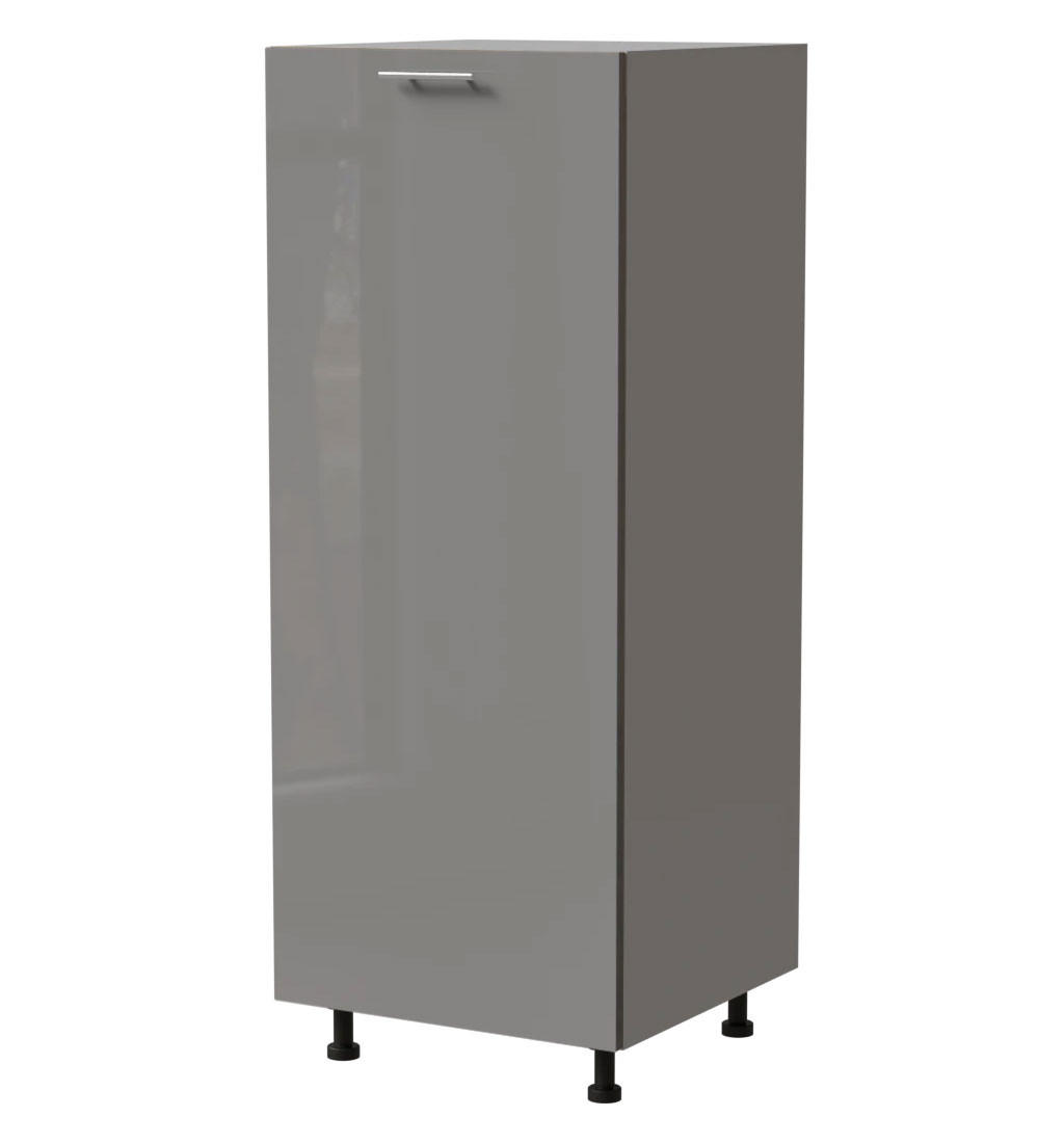 VORRATSSCHRANK Essen Grau Hochglanz / Grau Matt 60 / 59 / 154cm - Grau, Holz/Holzwerkstoff (60/154/59cm) - Feldmann-Wohnen