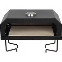 HOLZKOHLENGRILL pizzello Schwarz - Schwarz, Metall (35/28/40cm) - Habitat Garten