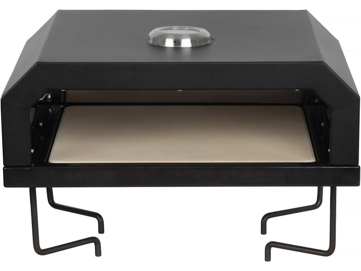 HOLZKOHLENGRILL pizzello Schwarz - Schwarz, Metall (35/28/40cm) - Habitat Garten