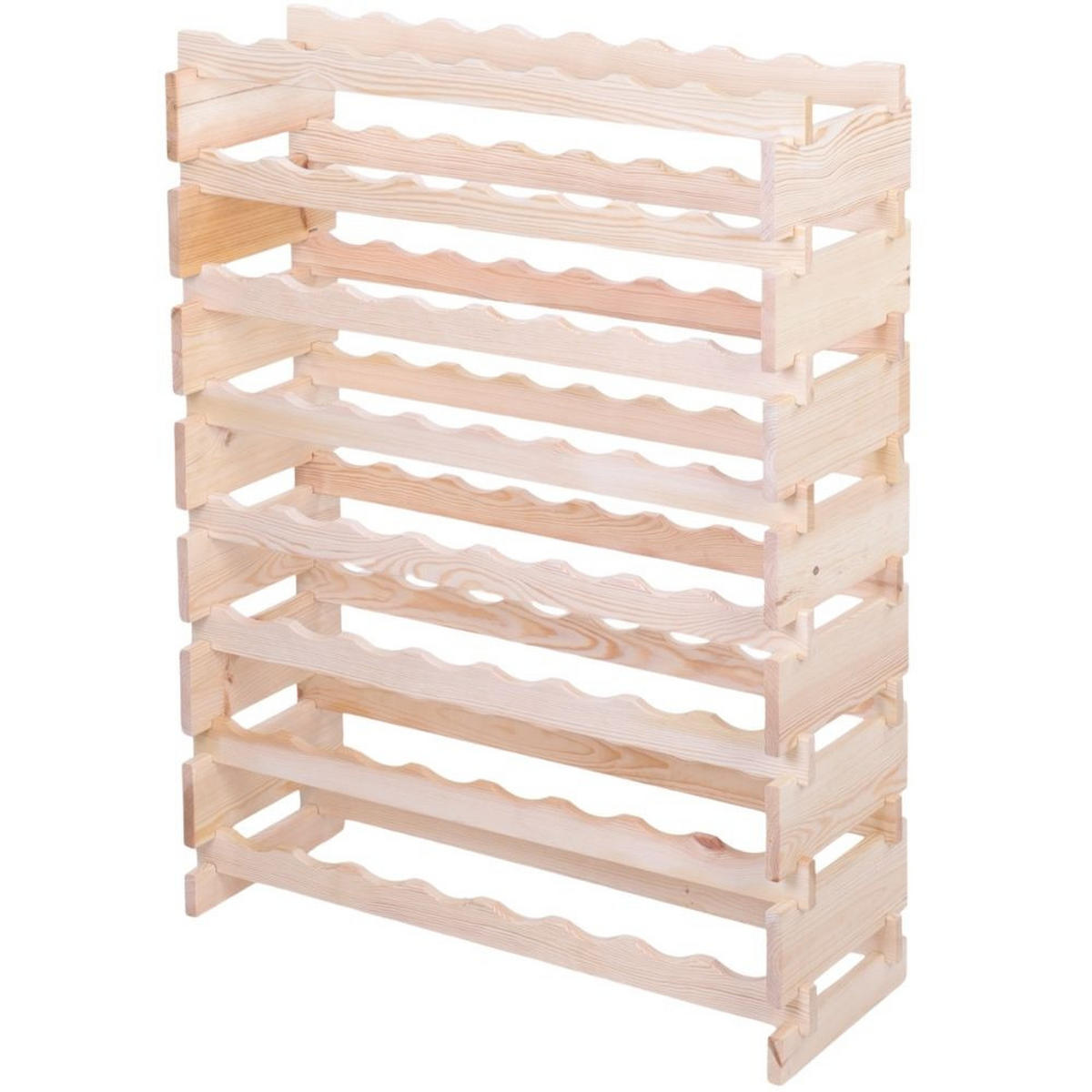 WEINREGAL VINOTECA FLEX PRO HxBxT 107x84x28cm 68 Flaschen auf 8 Ebenen Natur unbehandelt - Naturfarben, Holz (84/107/28cm) - PROREGAL