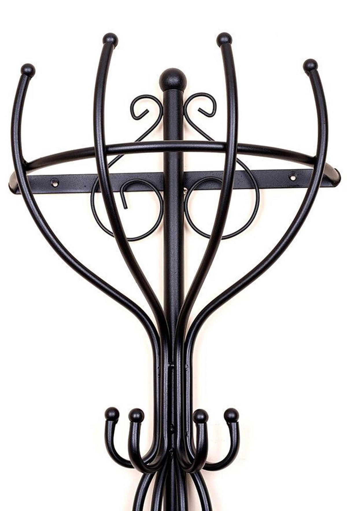 GARDEROBE Kleiderständer Vienno Halbrund 66 cm - Schwarz, Metall (35/66/15cm) - DanDiBo