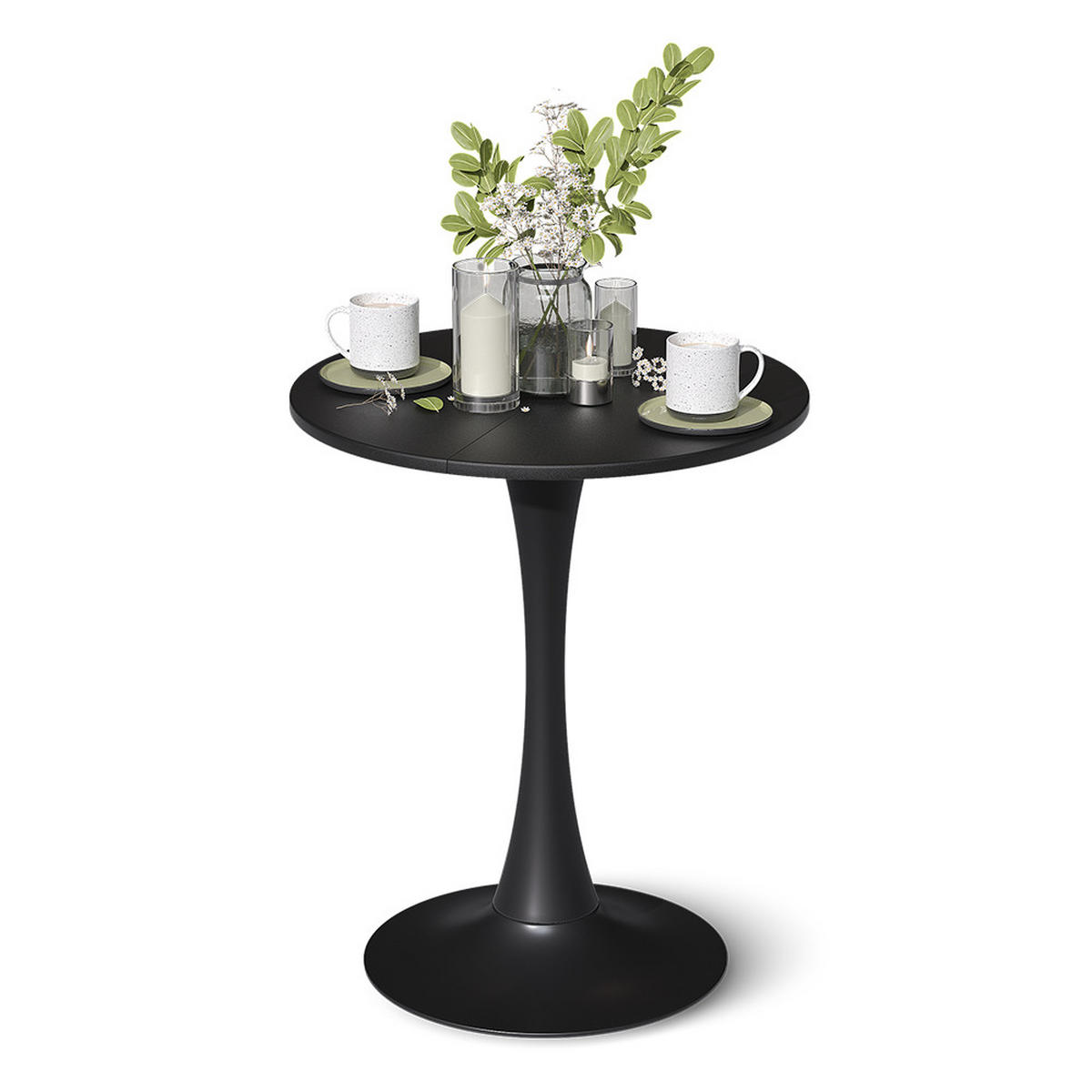 JEDILNA MIZA Carl Črna 60 x 60 cm - črna, leseni material (60/60/73cm) - Vicco