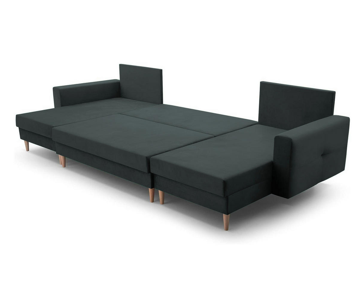 WOHNLANDSCHAFT - CARL U (Dunkelgrau) - Anthrazit, Holzwerkstoff (300/90/142cm) - Möblo