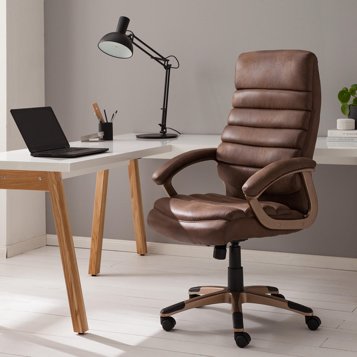 CHEFSESSEL - Braun, Kunststoff/Textil (67/115/72cm) - home24