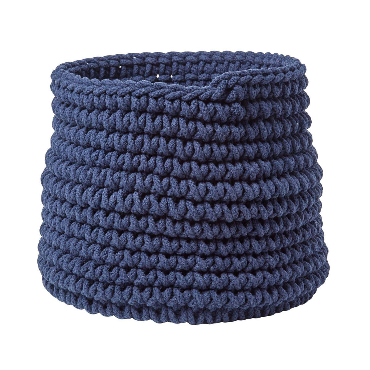 AUFBEWAHRUNGSKORB Baumwolle 42/37 cm - Dunkelblau, Textil (42/42/37cm) - Homescapes