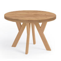 ESSTISCH Runder Ausziehbarer PERO 90/140, Eiche Craft Gold - Eichefarben, Holz (140/90/77cm) - Dekori_Interiors