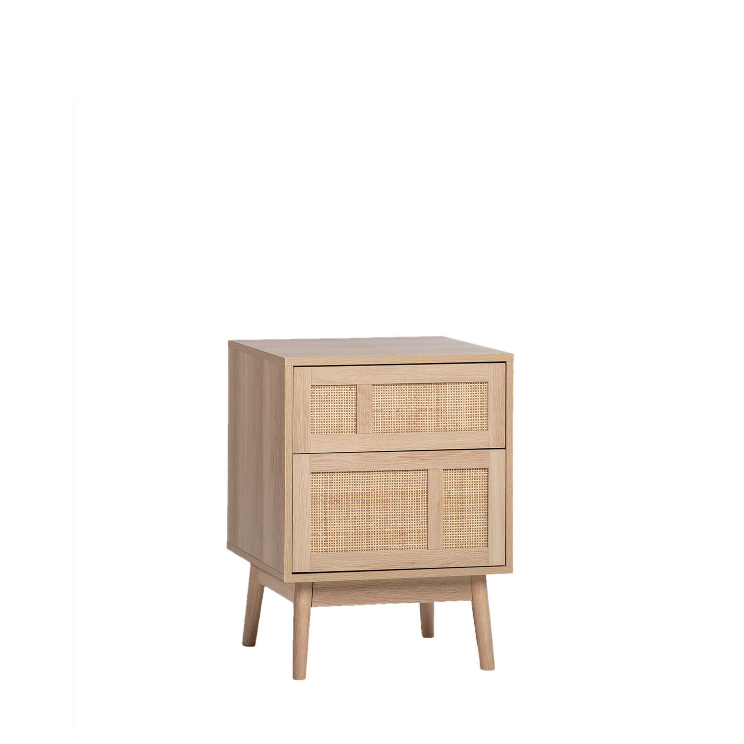 NACHTTISCH 2 SCHUBLADEN Ikigai Natürlich 48 cm x 64 cm - Naturfarben, Holzwerkstoff (48/64/40cm) - Klast Home