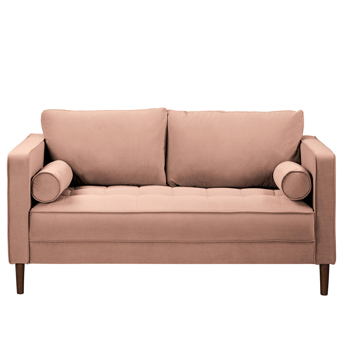 2-SITZER SOFA - Samt - Rosa, Textil (150/80/86cm) - home24