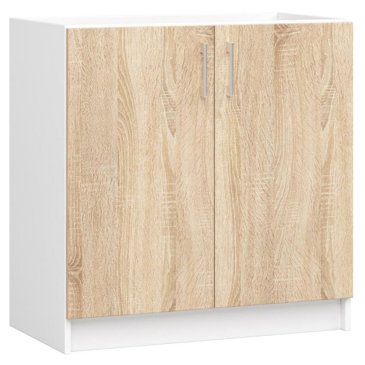 KUCHYŇSKÝ BLOK Bílá, dub Sonoma 203/180/44,5 - bílá, kompozitní dřevo (180/203/44.5cm) - RAUMHIRSCH FURNITURE