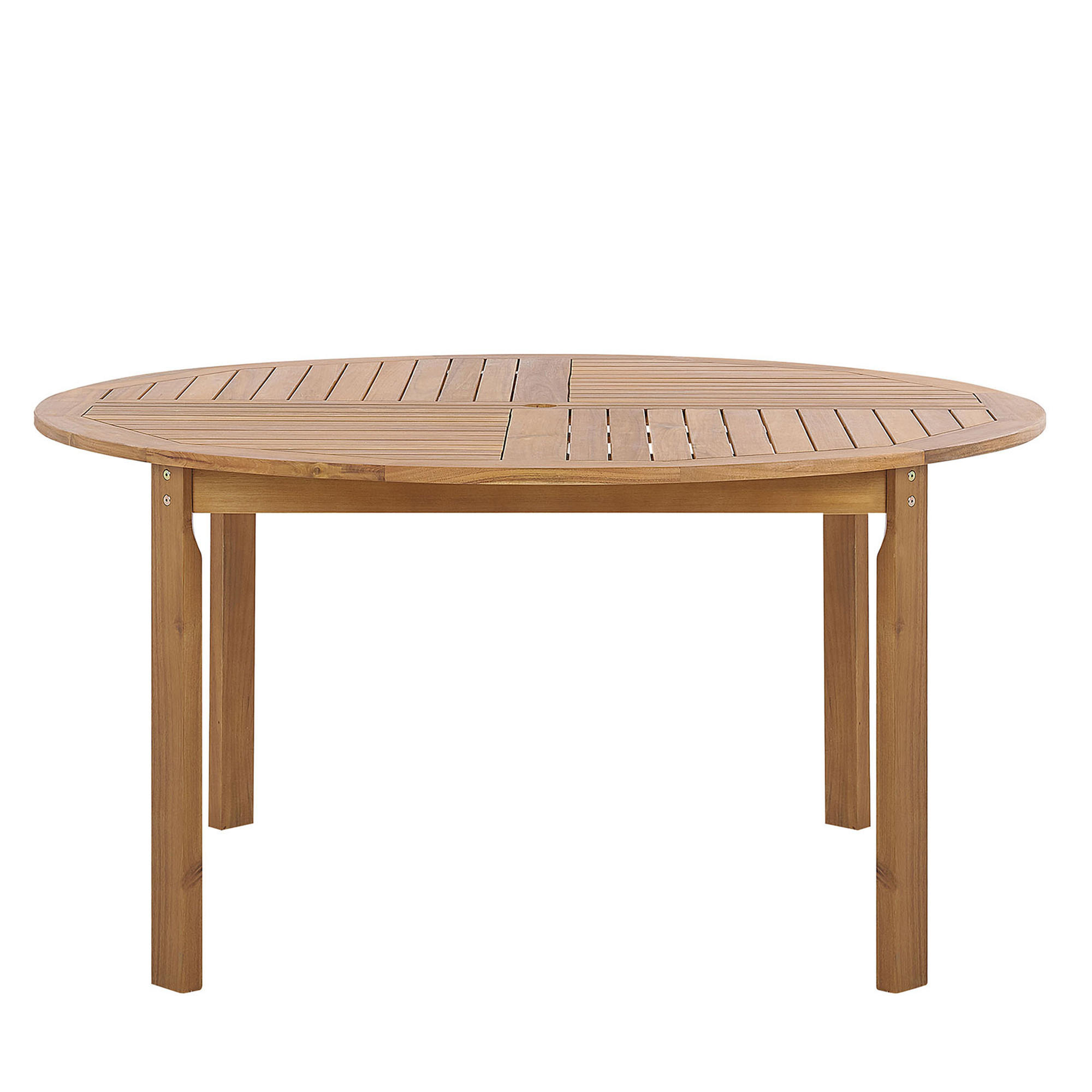 Beliani Gartentisch Hellbraun 150x74x150 cm