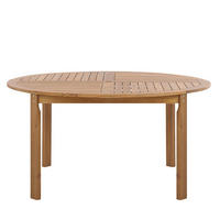 GARTENTISCH Akazienholz hellbraun 150 cm Tolve - Hellbraun, Holz (150/150/74cm) - Beliani