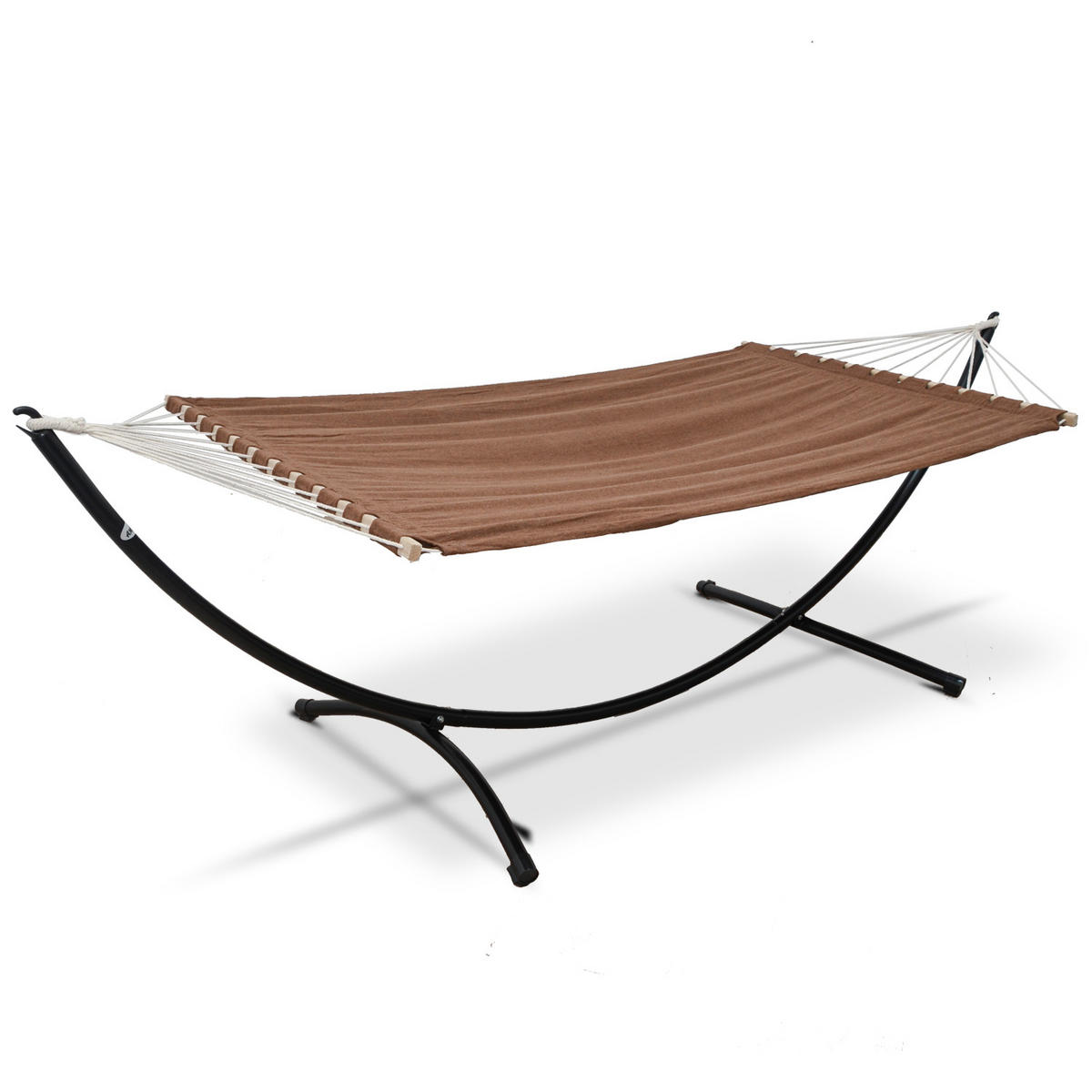 XL-HÄNGEMATTENGESTELL für 1 Person bis 120kg, 300/100 cm, schwarz - Schwarz, Metall (300/100/90cm) - Amanka