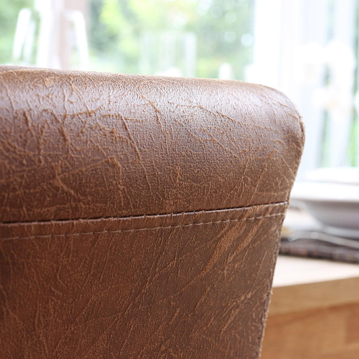 ESSZIMMERSTUHL 4er-Set klassisch und zeitlos 90x43x56cm Sitzhöhe 45cm Textil helle Beine Wildlederimitat - Braun, Textil (43/90/56cm) - CHEFGASTRO