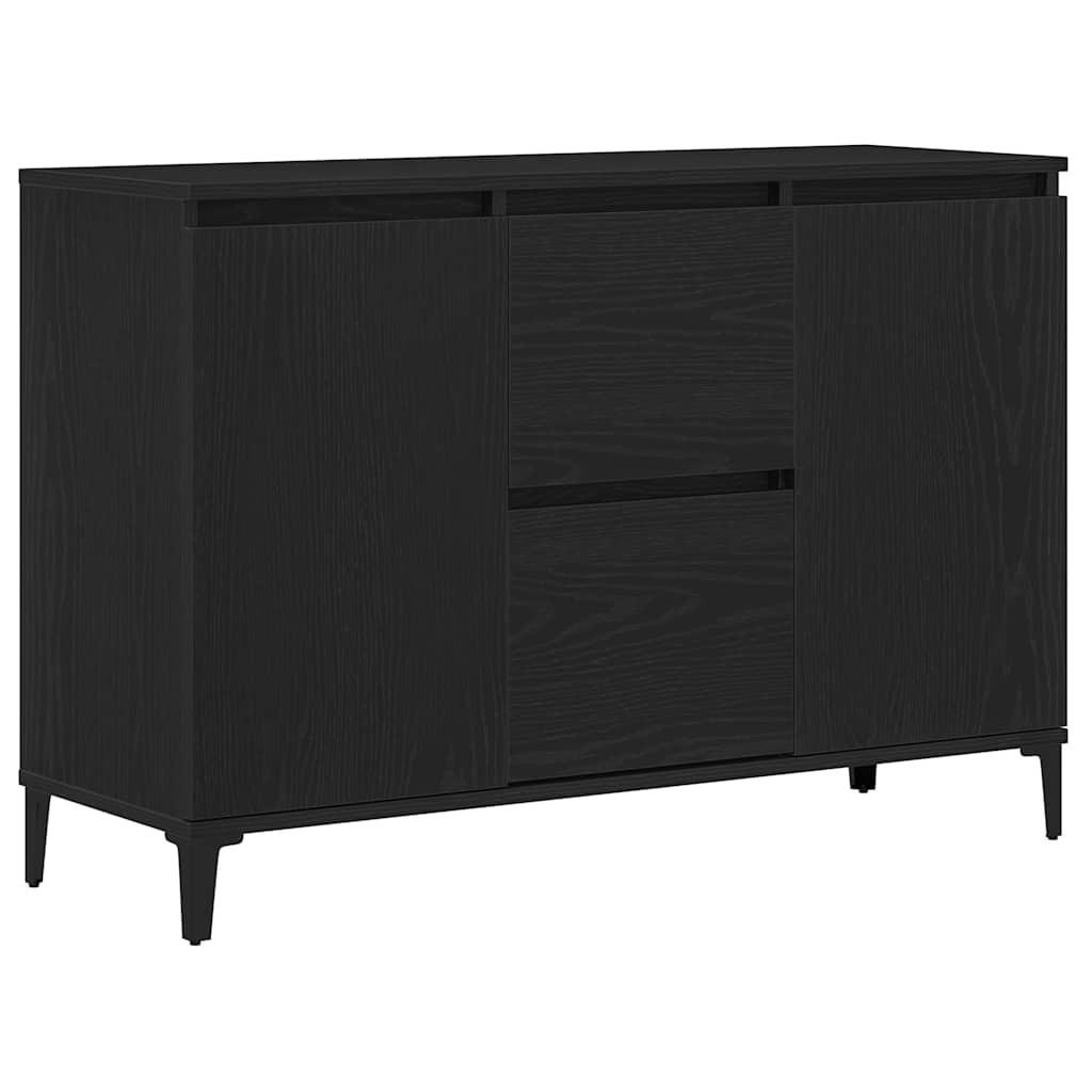 SIDEBOARD Schwarz Eichen-Optik 104/35/70 Cm Holzwerkstoff - Schwarz, Holzwerkstoff (35/70/104cm) - vidaXL
