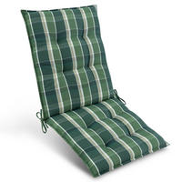 NIEDERLEHNERAUFLAGE Sun-NL 105/50/8cm Grün-Kariert - Multicolor, Textil (50/8/105cm) - Beautissu 