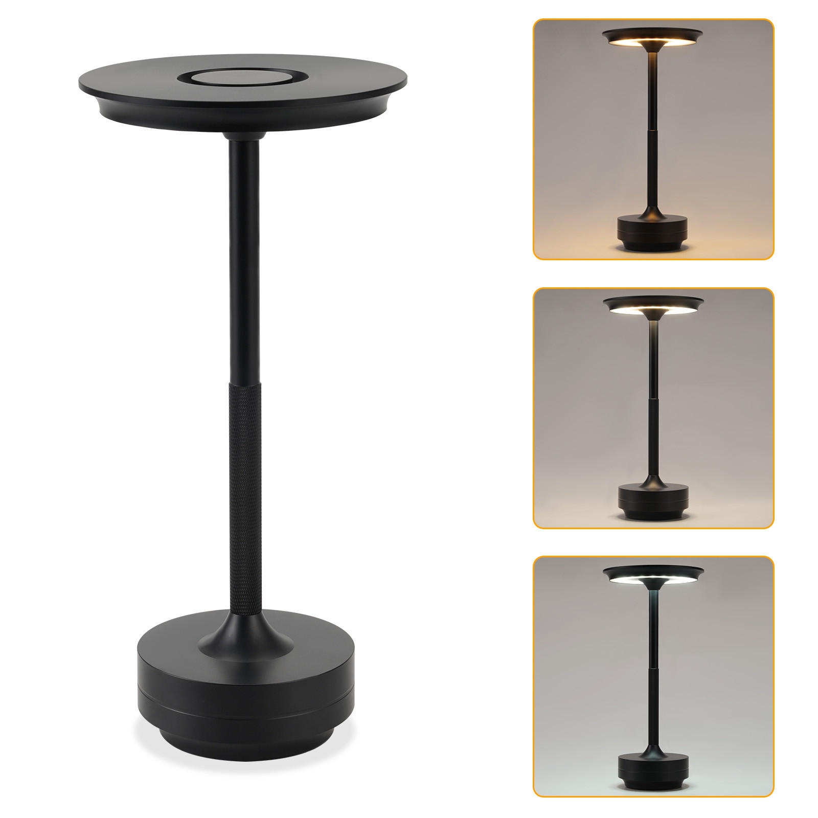 TISCHLEUCHTE Lichting 12.8/12.8/27 cm - Schwarz, Metall (27/12.8/12.8cm) - ZMH