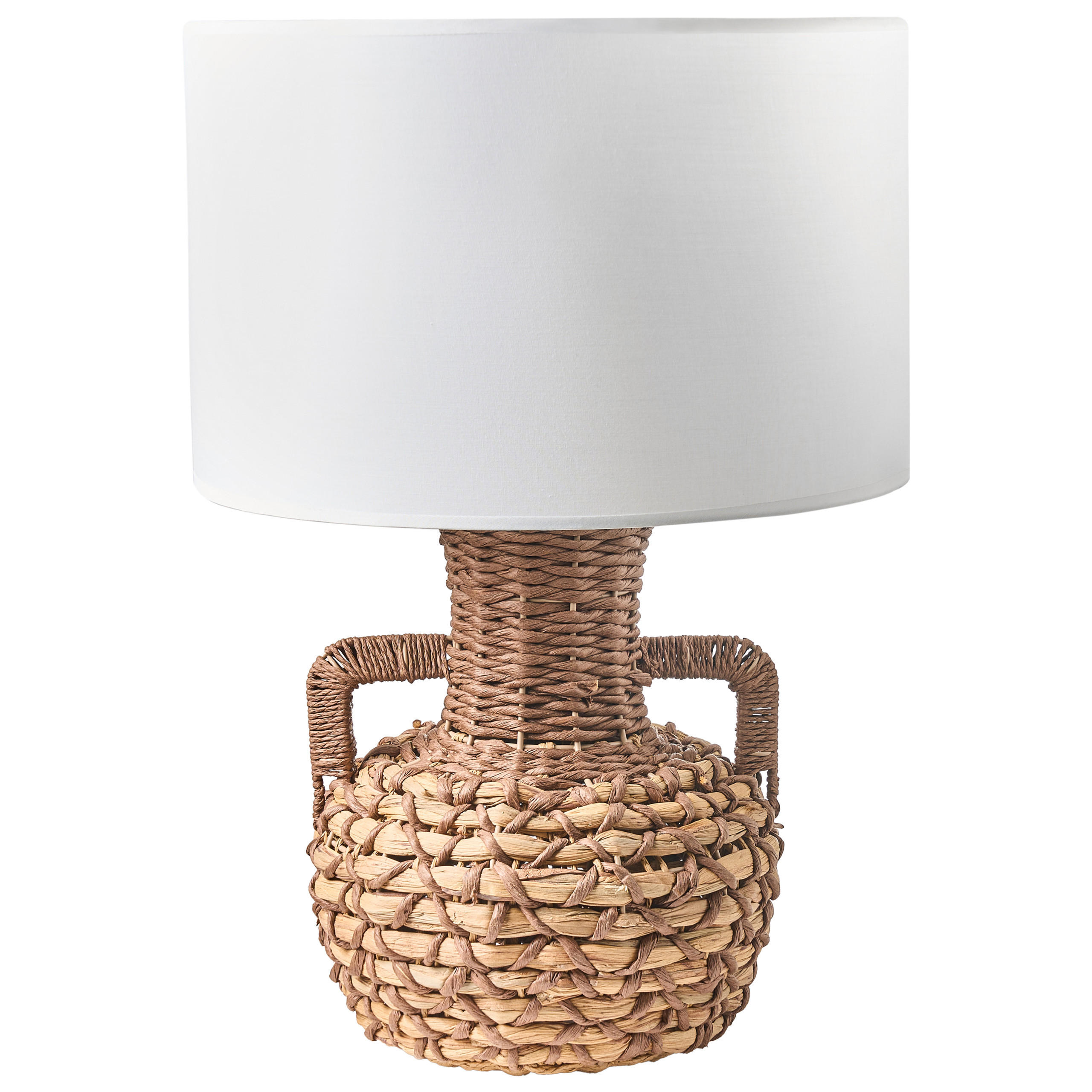 TISCHLAMPE Papierschnur Naturfarben Renard - Naturfarben/Braun, Papier (38/38/55cm) - Beliani