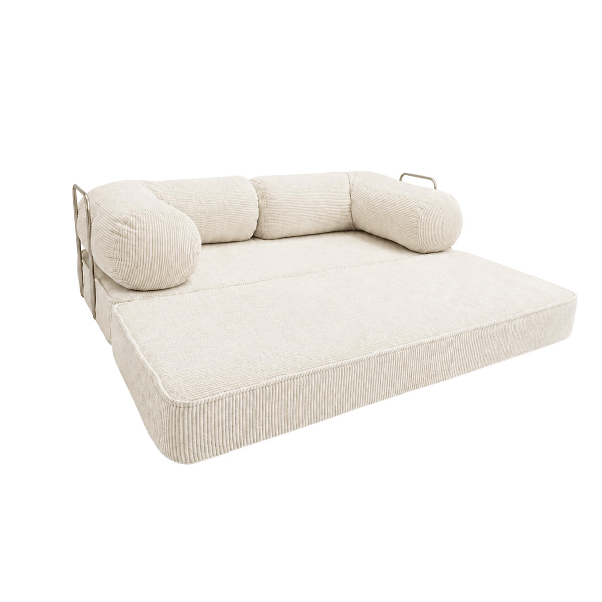 PREMIUM Design Sofa für zeitgenössische Innenräume Creme - Creme, Textil (200/70/100cm) - SURB
