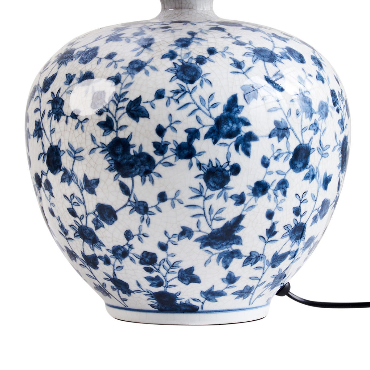 TISCHLAMPE Porzellan Weiß/Blau Silves - Blau/Weiß, Keramik (33/33/50cm) - Beliani