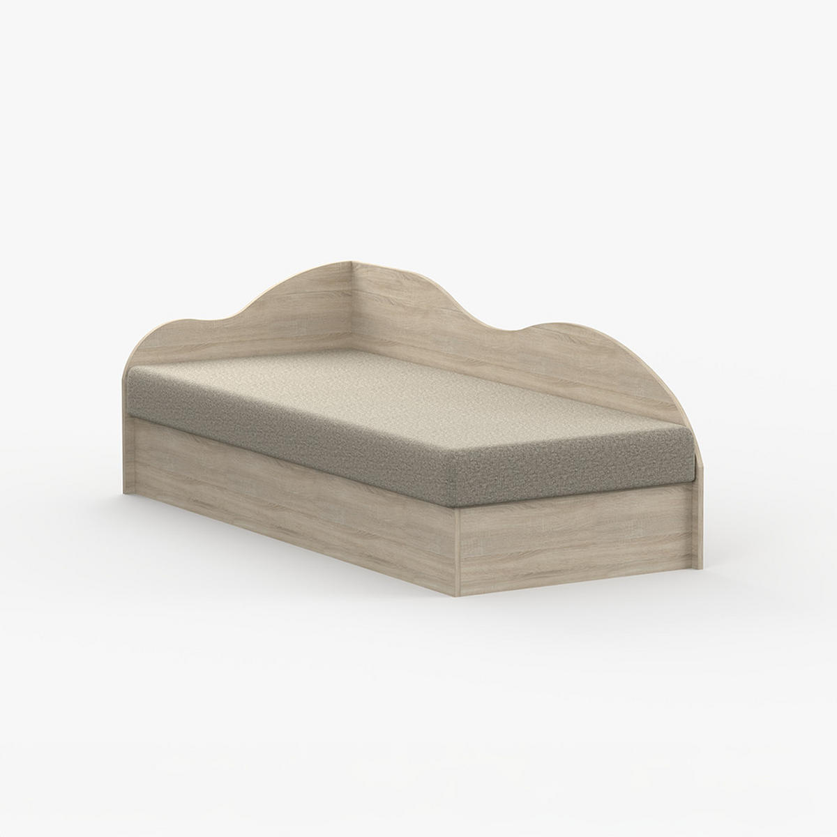 BETT SOLO Lattenrost, 80/200 in Aragon 20 - Beige/Sonoma Eiche, Holzwerkstoff - imoebel24
