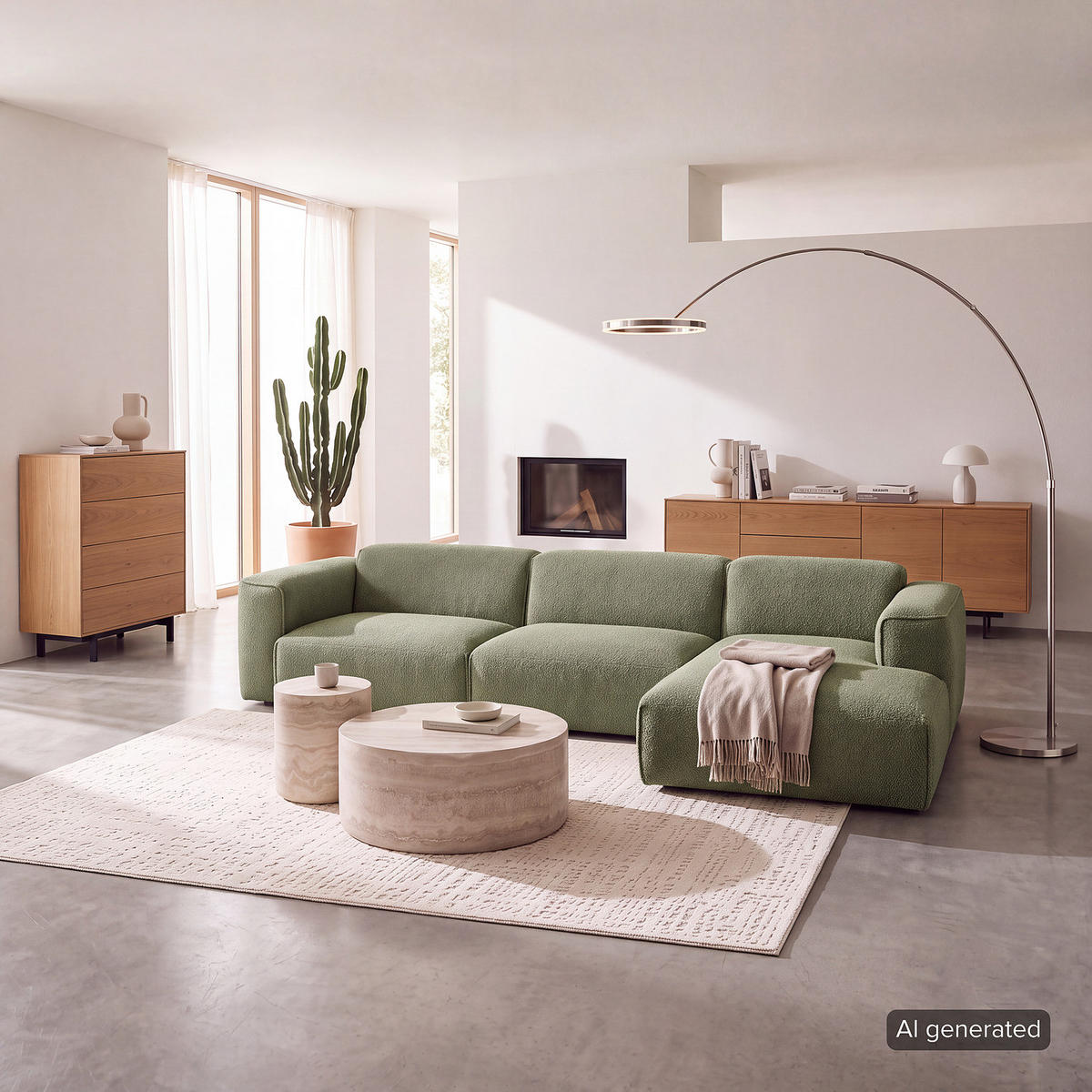 3-SITZER ECKSOFA mit Longchair - Schwarz/Grün, Kunststoff/Textil (317/173cm) - home24
