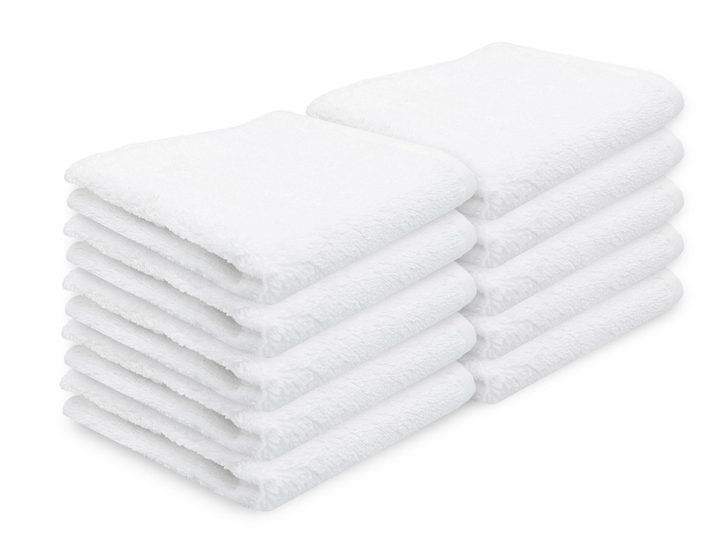 SEIFTÜCHER, 10er-Set, 30x30 cm, 100% Baumwolle, Weiß - Weiß, Textil (30/30cm) - Zollner