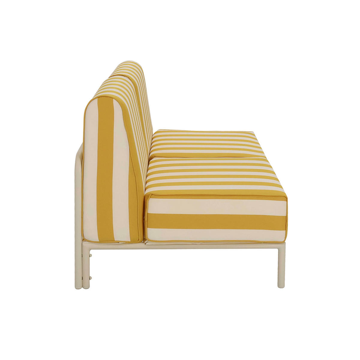 GARTENSOFA mit 2 Sitzplätzen, Gelb - Gelb, Textil (144/78/80cm) - Oviala