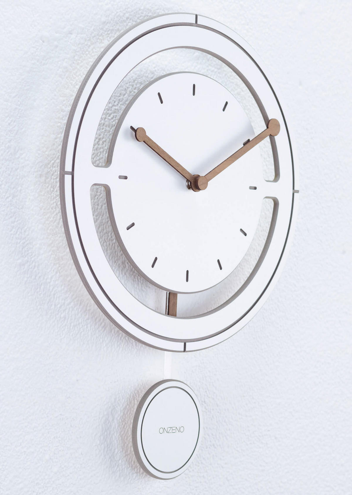 WANDUHR Design Weiß 29/29 cm - Weiß, Holzwerkstoff (29/29/1cm) - ONZENO