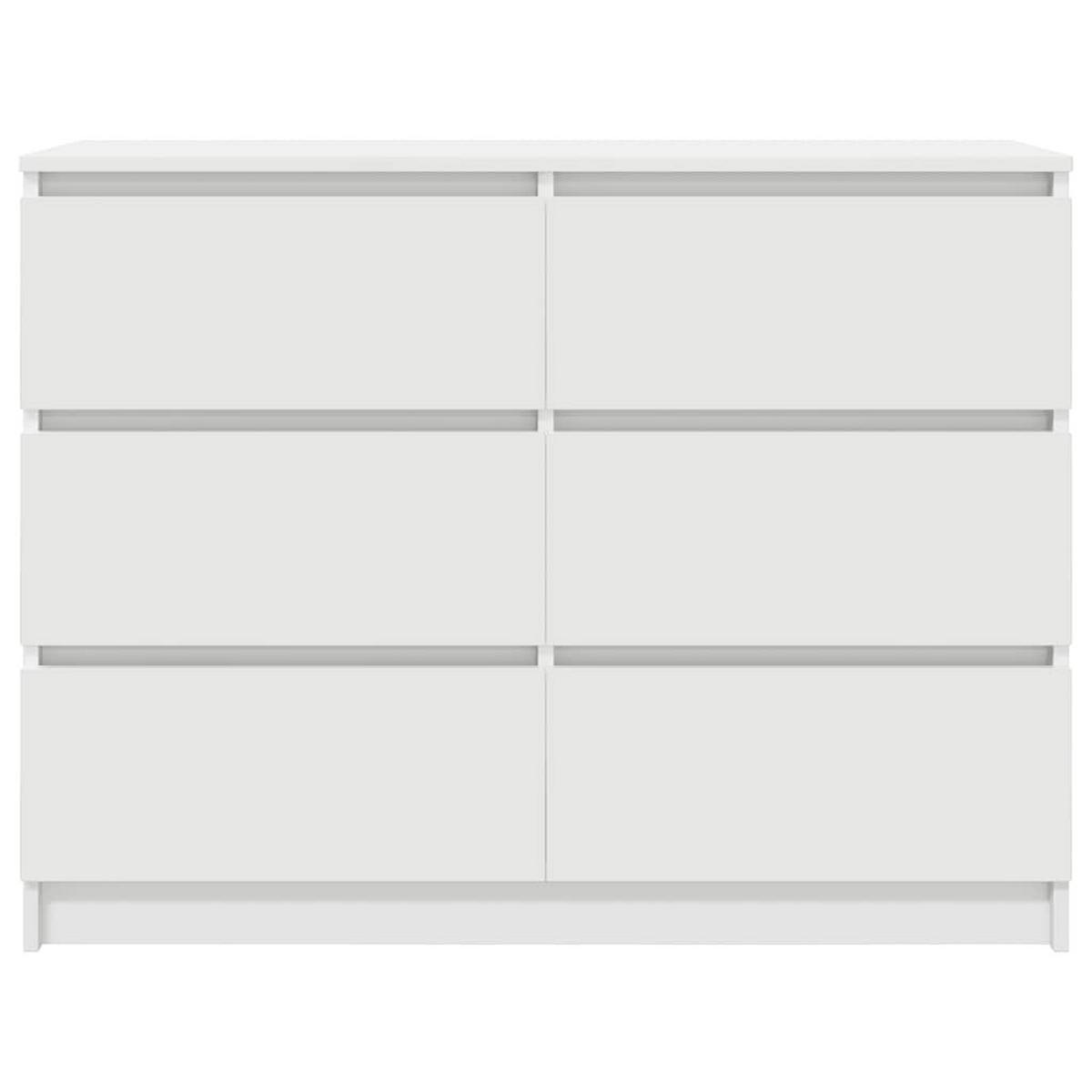 SIDEBOARD mit 3 Schubladen 100/35/76 cm aus Holzwerkstoff Weiß - Weiß, Holz (100/76/35cm) - vidaXL