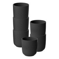 BECHER Manufacture Collier schwarz 290 ml 6er Set - Schwarz, Keramik (0.29L) - Villeroy & Boch