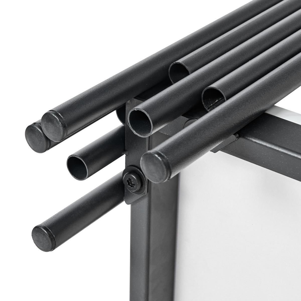 KONSOLENTISCH DE-37416 2-etagig mit Marmoroptik Schwarz - Schwarz, Metall (124/34/80cm) - ComfortXL