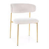 POLSTERSTUHL ELYSE GOLD - Beige, Textil (56/80/58cm) - Lookway