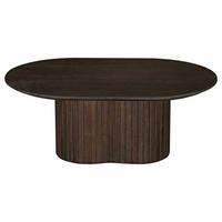 COUCHTISCH oval aus Mangoholz 90cm, dunkelbraun - Dunkelbraun, Holz (90/60/35cm) - Giga Meubel