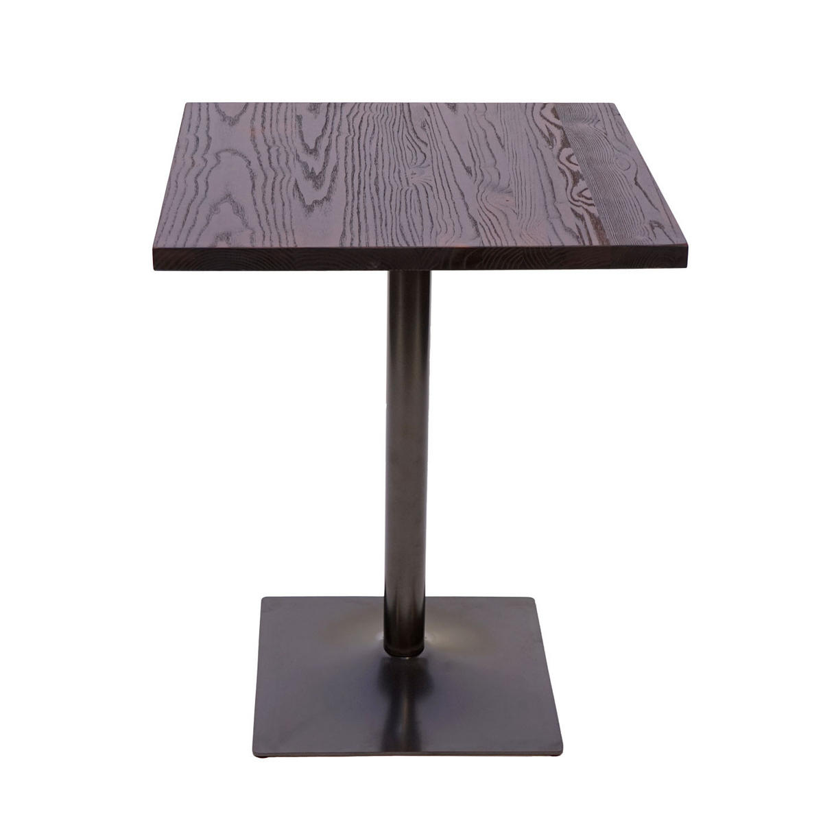 BISTROTISCH 76x60x60cm Industrial Gastronomie Ulme Holz Dunkelbraun - Dunkelbraun, Holz (60/60/76cm) - CHEFGASTRO