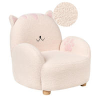 KINDERSESSEL Weiß Zoar - Creme/Braun, Textil (55/59/54cm) - Beliani