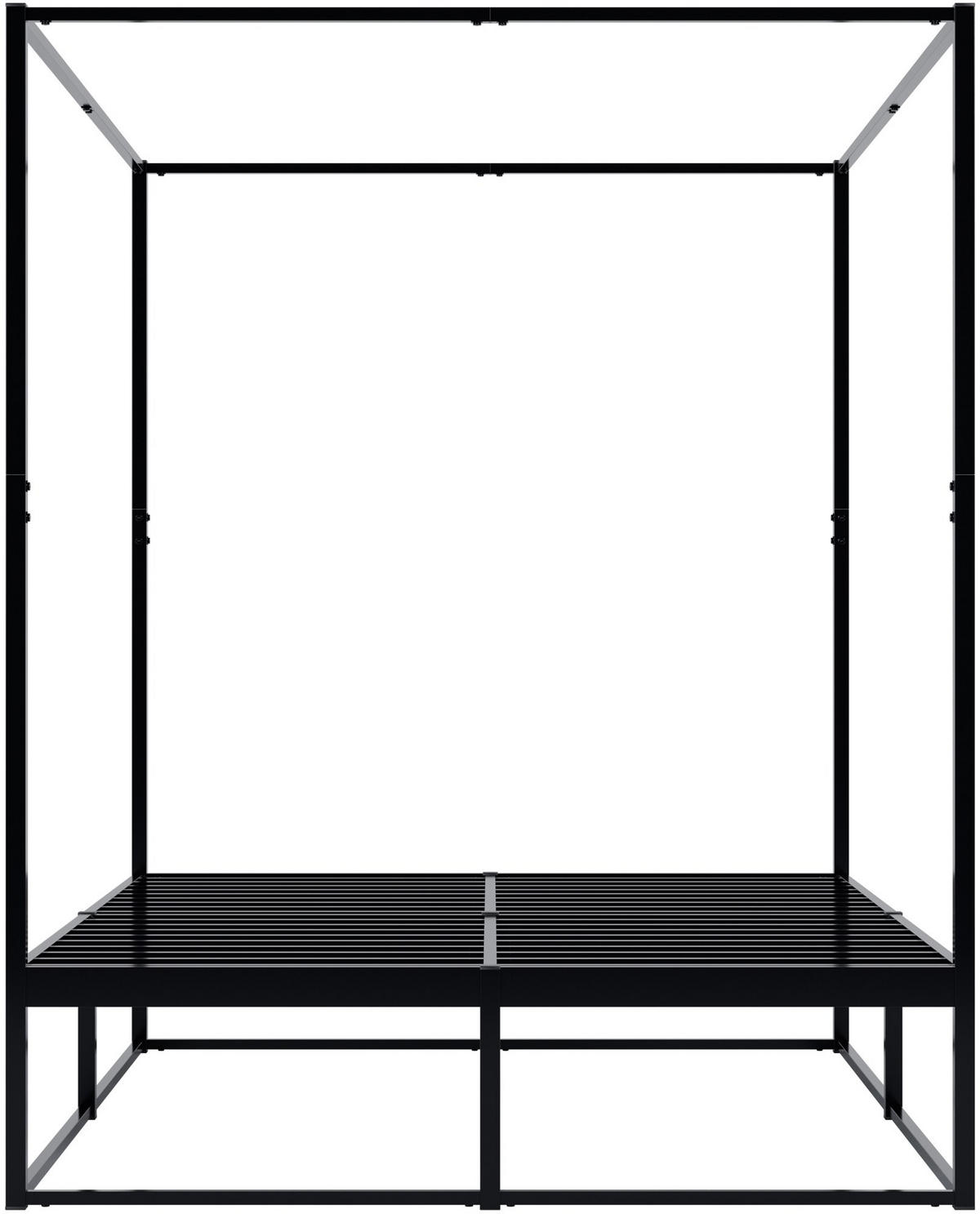 HIMMELBETT Kosan Metall Schwarz Bett 140x200 Schwarz - Schwarz, Metall - DELUKE